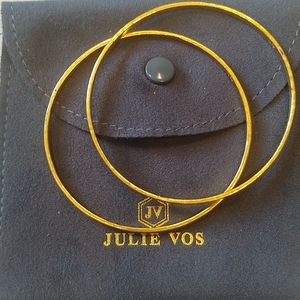 Julie Vos set of 2 crescent bangle bracelets